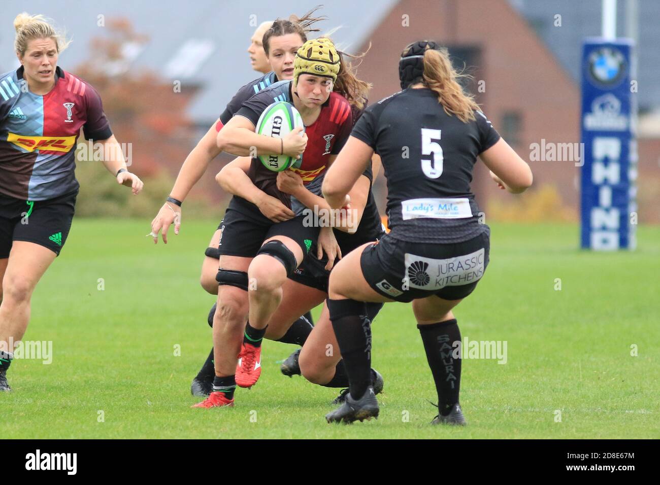 Guildford, Angleterre. 24 octobre 2020. Emily Robinson, de Harlequins Women, lors du match du premier ministre des années 15 entre Harlequins Women et Exeter Chiefs Women. Credit: Richard Perriman/Alamy Live News Banque D'Images