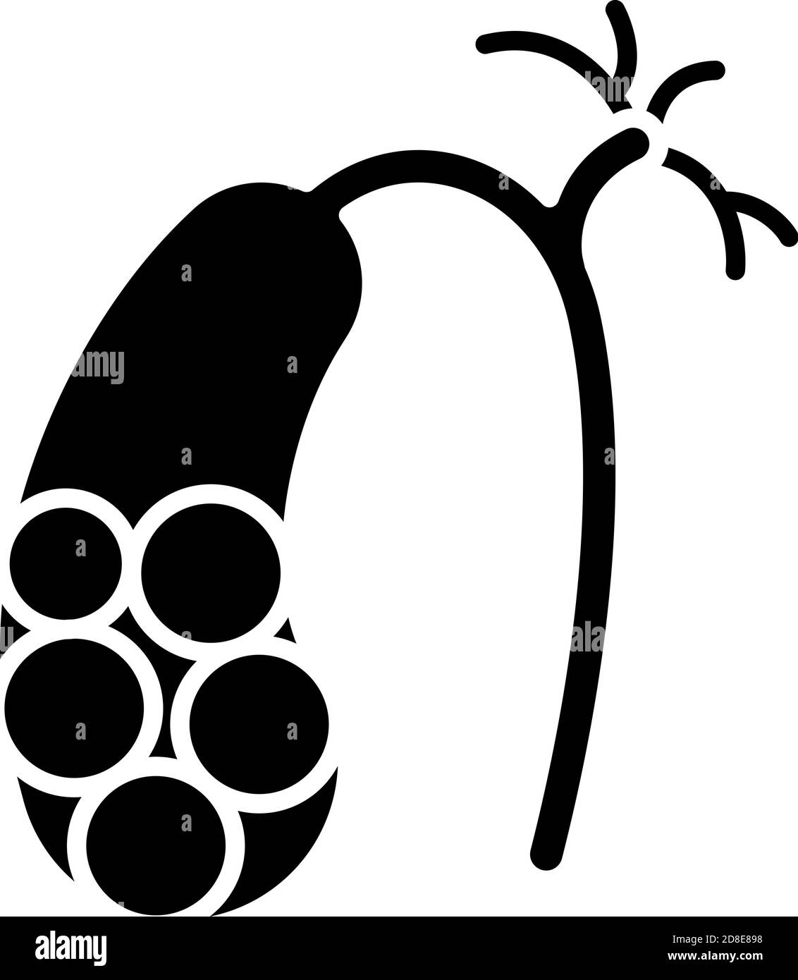 Icône de glyphe noir de calculs biliaires Illustration de Vecteur