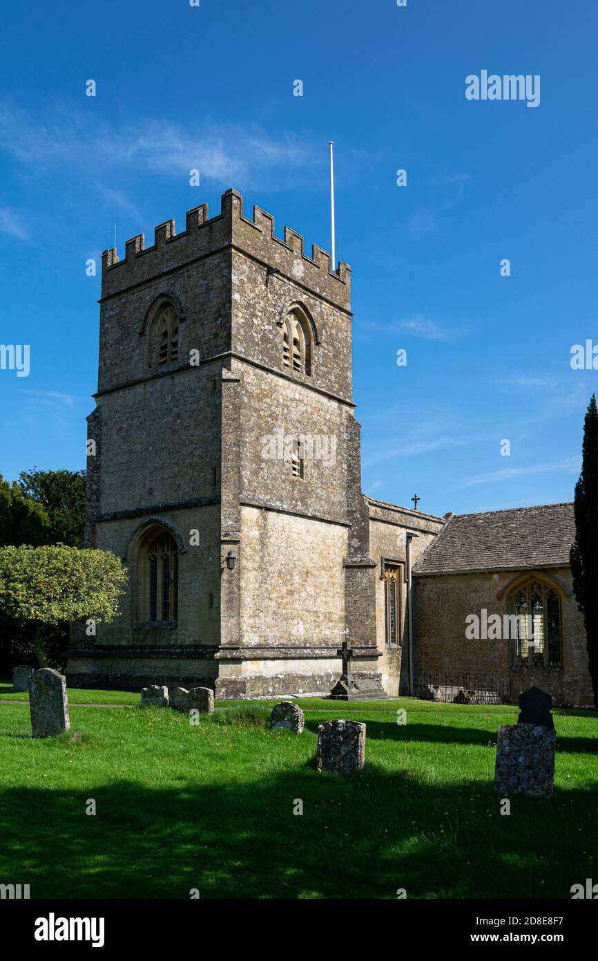 L'église de l'église Saint-Michel et All Angels Church, Guitting Power, Gloucestershire, Angleterre Banque D'Images