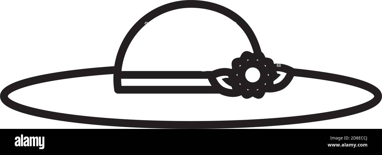 jardinage style chapeau ligne icône vecteur illustration conception Illustration de Vecteur