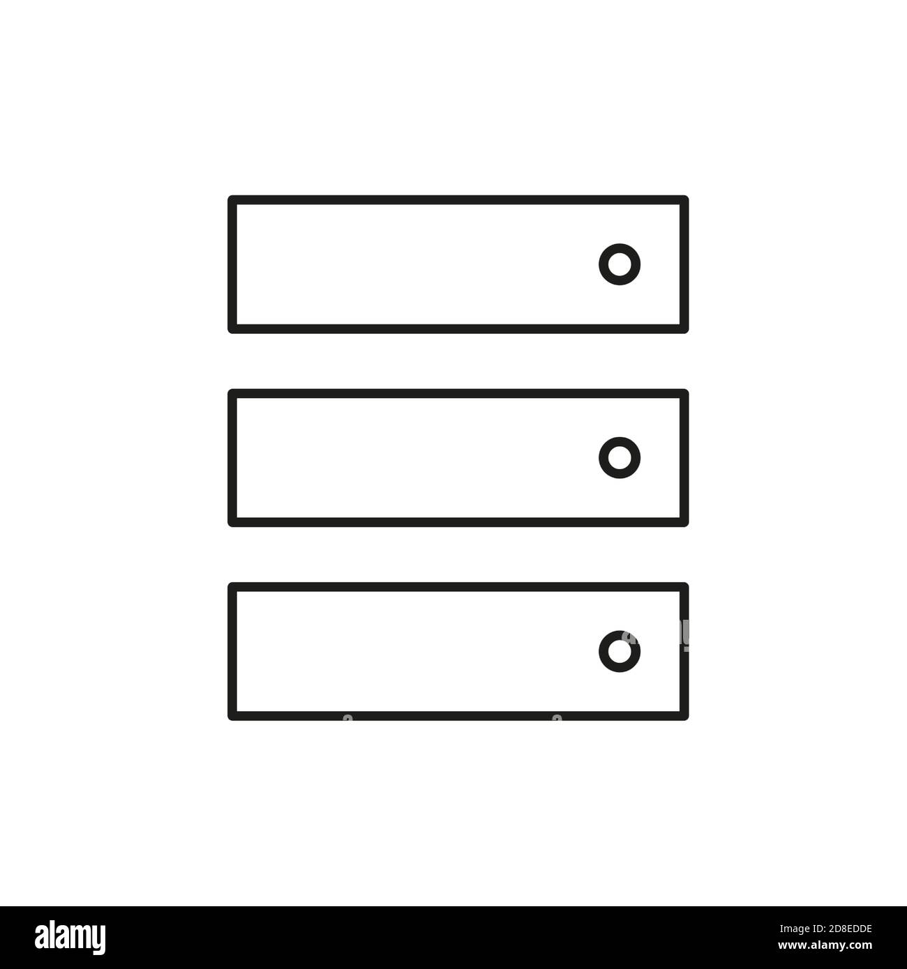 icône de base de données élément de l'icône de sécurité pour le concept mobile et les applications web. L'icône de la base de données fine peut être utilisée pour le Web et les mobiles. Icône Premium sur blanc Illustration de Vecteur