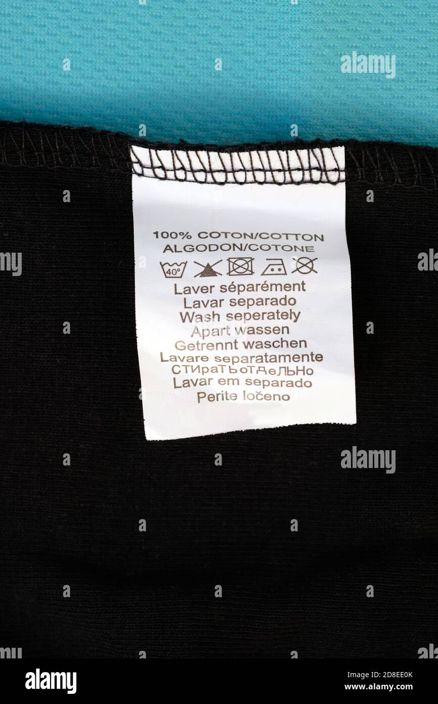 Étiquette vêtement composition fond blanc ou noir - Label Française