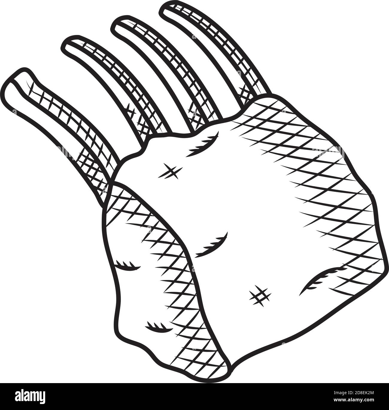 icône de nervures sur fond blanc, style de dessin à la main, illustration vectorielle Illustration de Vecteur