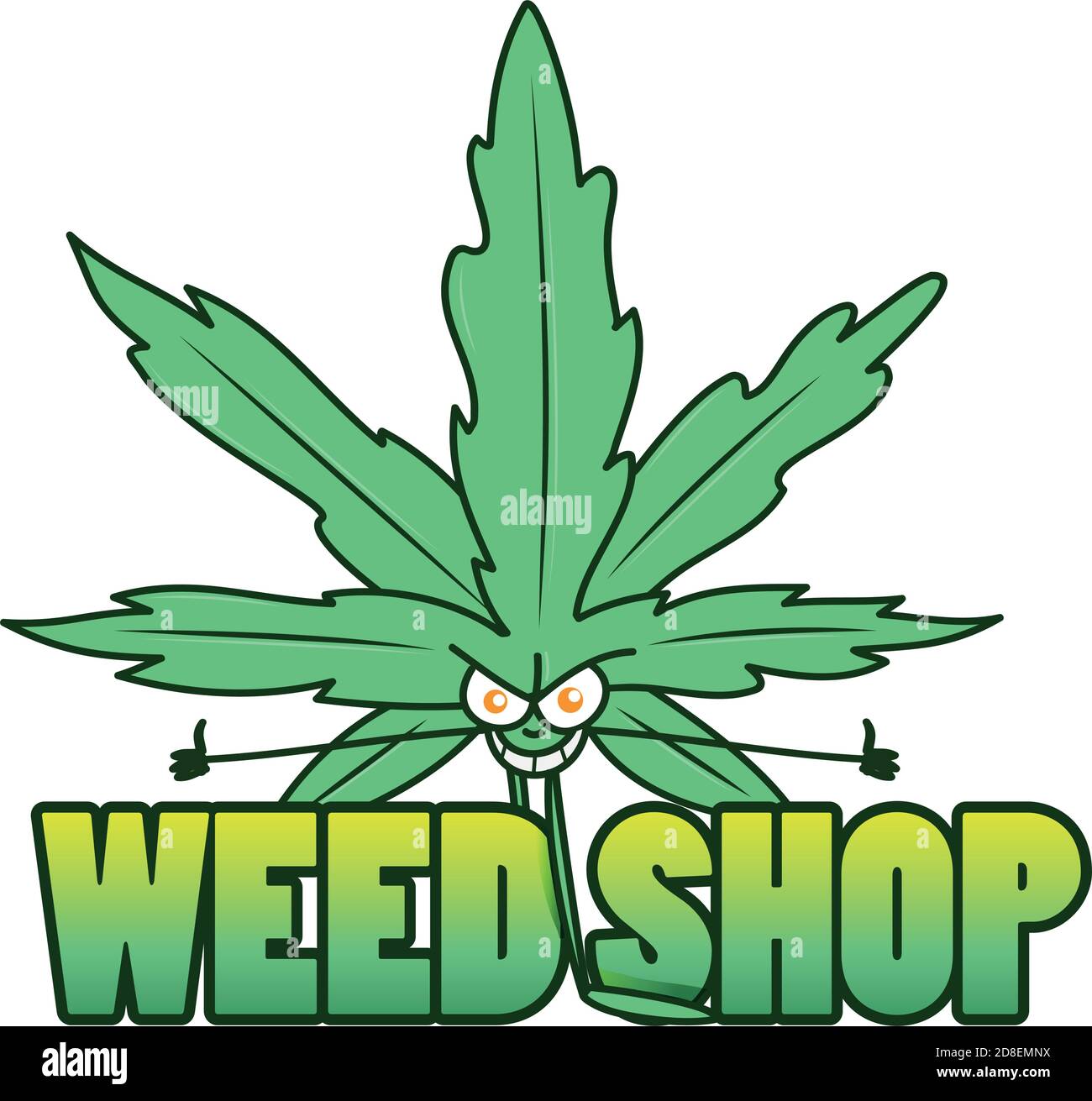 Magasin de marijuana médicale. Logos avec feuilles de chanvre, joints, et dispositifs à fumer. Illustration vectorielle Illustration de Vecteur