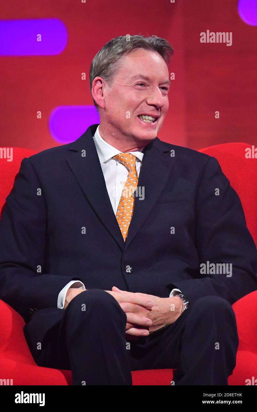 Frank Gardner pendant le tournage du Graham Norton Show au BBC Studioworks 6 Television Center, Wood Lane, Londres, devant être diffusé sur BBC One vendredi soir. Banque D'Images