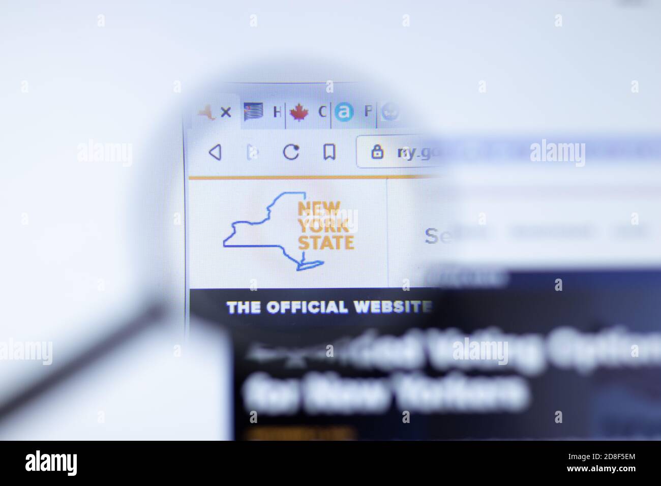 New York, USA - 29 septembre 2020: ny.gov New York State Company website avec logo gros plan, illustratif Editorial Banque D'Images