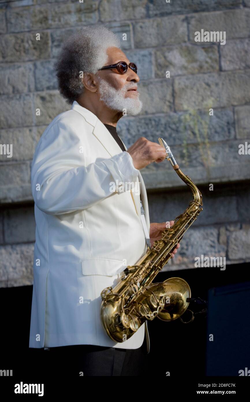 Sonny Rollins au JVC Jazz Festival Newport 2008 le 10 août 2008 crédit: Takehiko Tokiwa/AFLO/Alamy Live News Banque D'Images