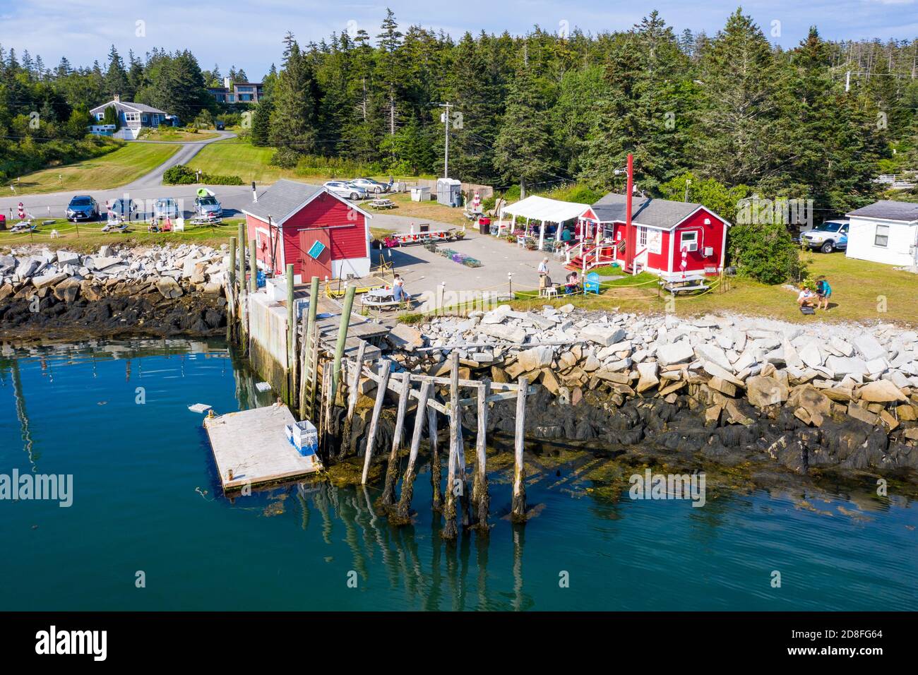 McLoons Lobster Shack, South Thomasston, Maine, États-Unis Banque D'Images