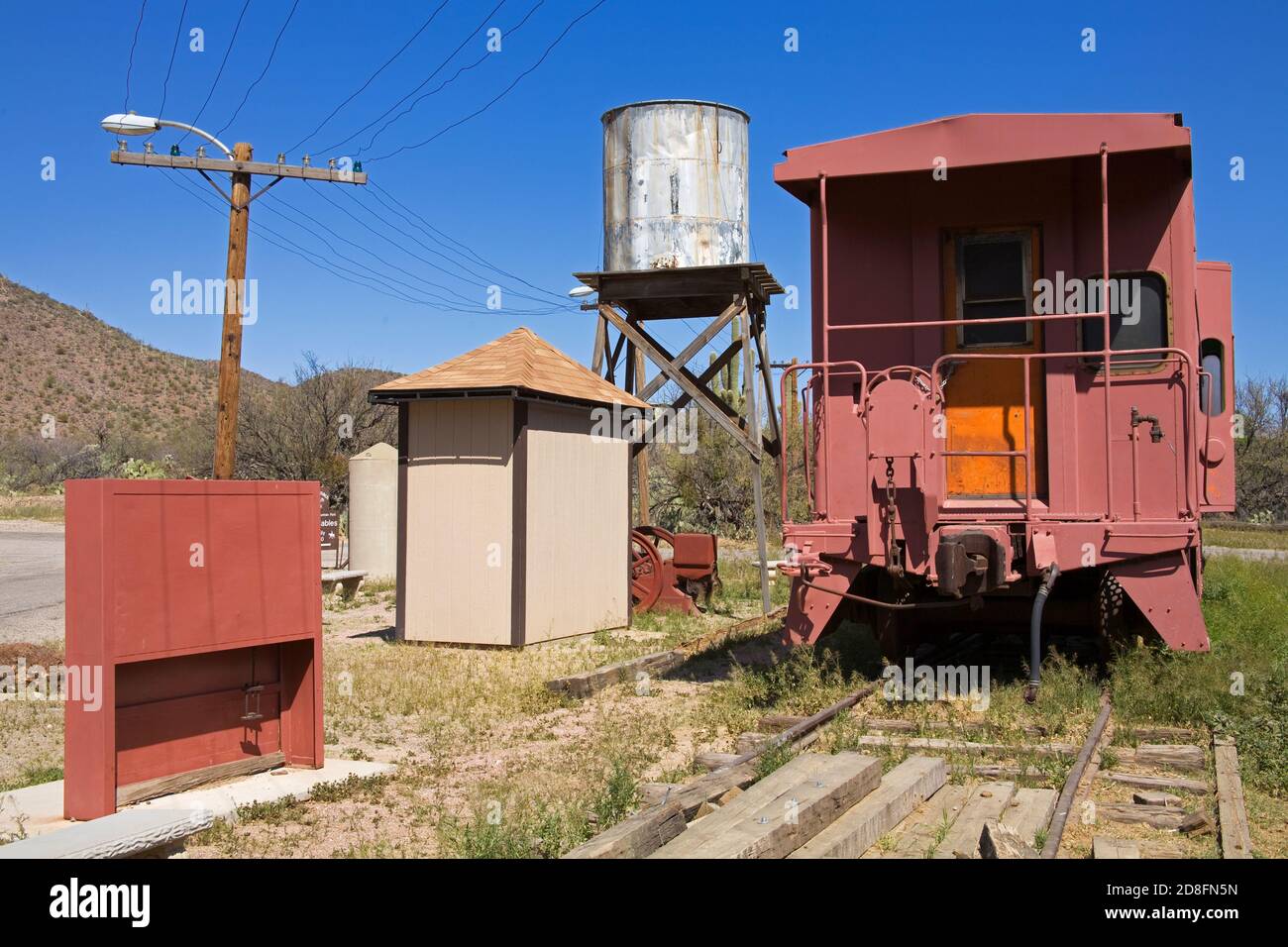 La Posta Quemada Ranch à Grotte colossale Mountain Park, Tucson, comté de Pima, Arizona, États-Unis Banque D'Images