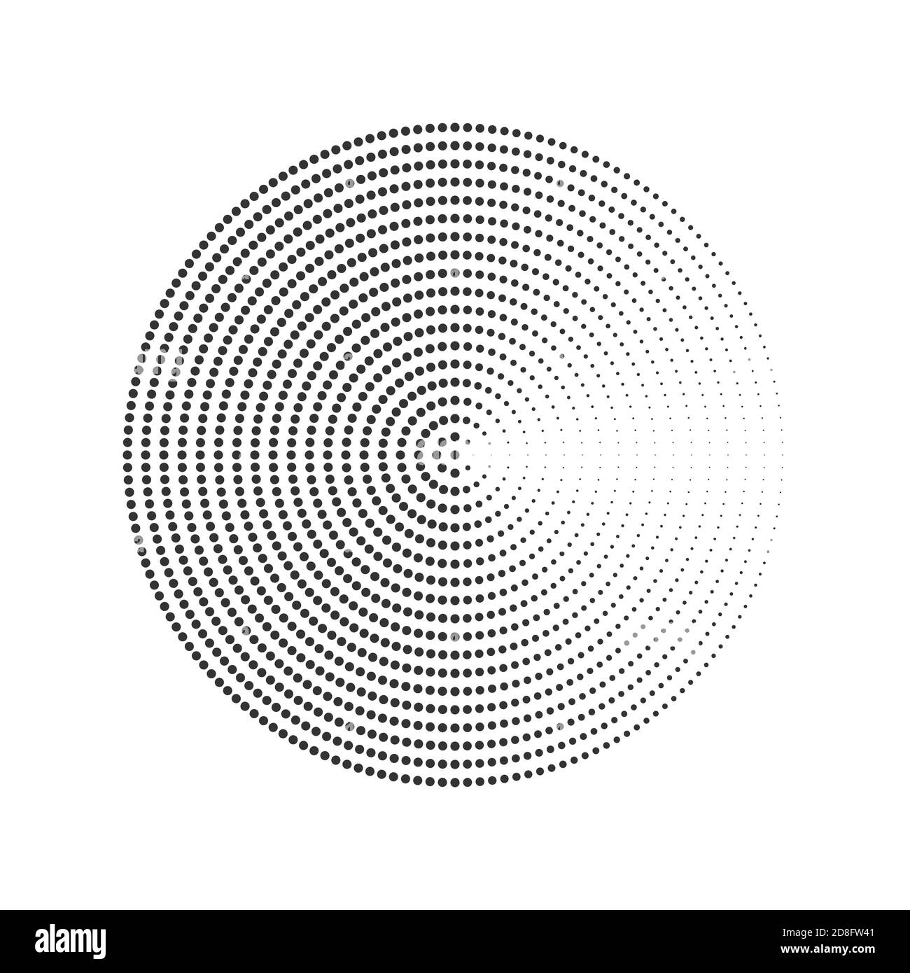 Motif de cercle en demi-ton abstrait en pointillés Illustration de Vecteur