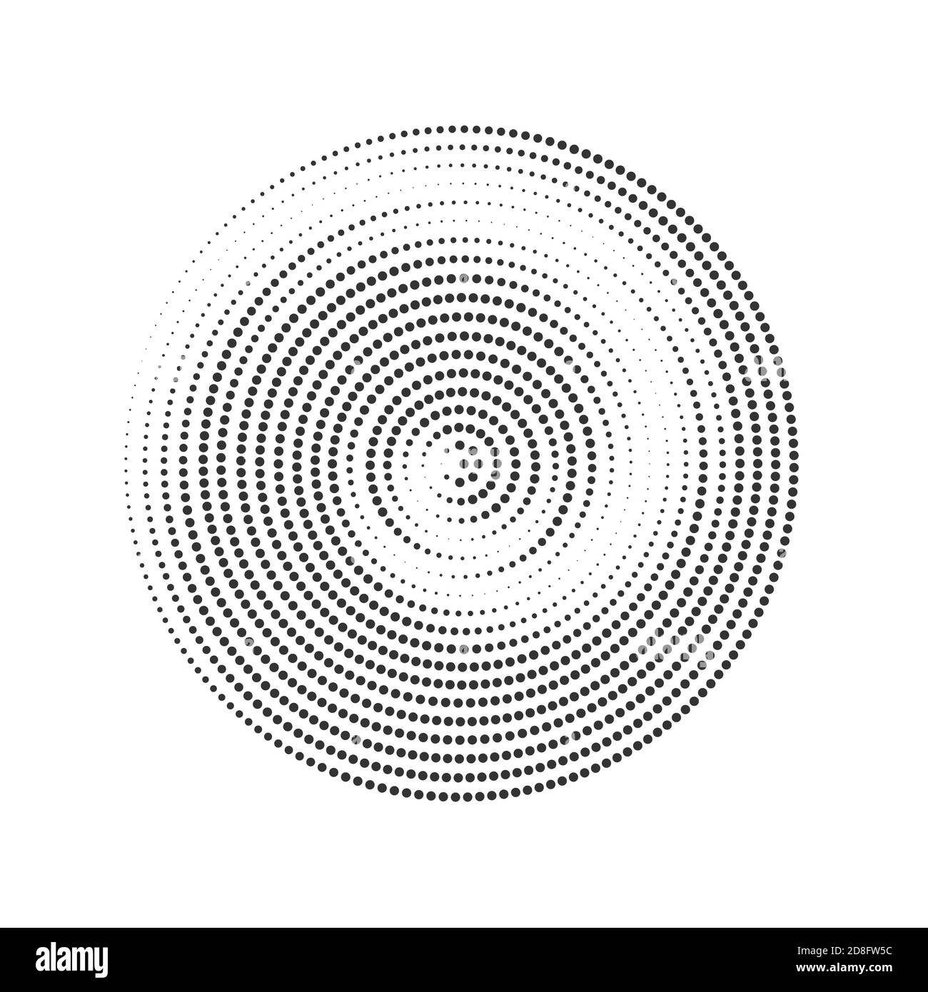 Motif de cercle en demi-ton abstrait en pointillés Illustration de Vecteur