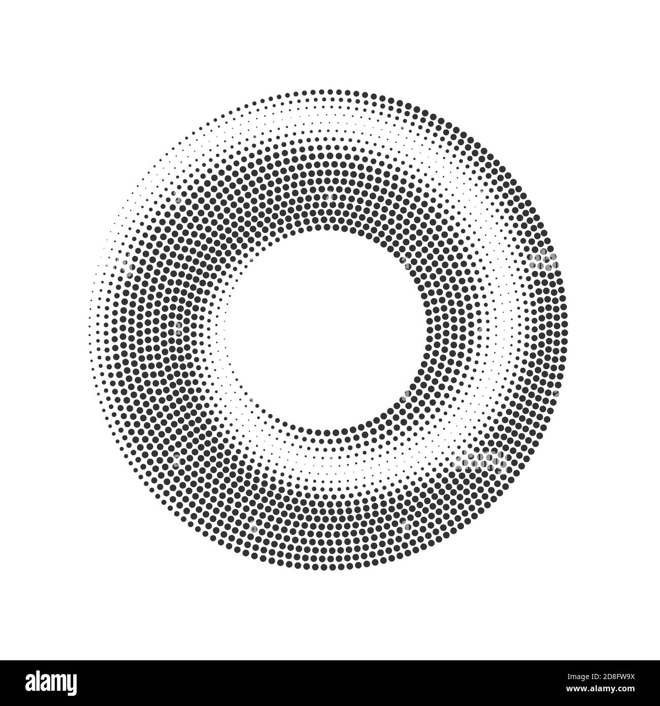 Motif de cercle en demi-ton abstrait en pointillés Illustration de Vecteur