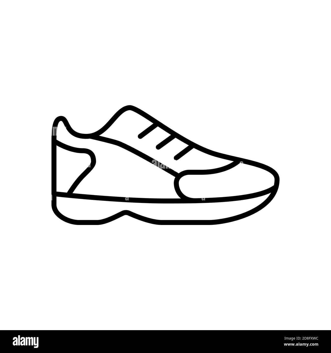 Sneaker icon shoes symbol flat Banque d'images noir et blanc - Alamy