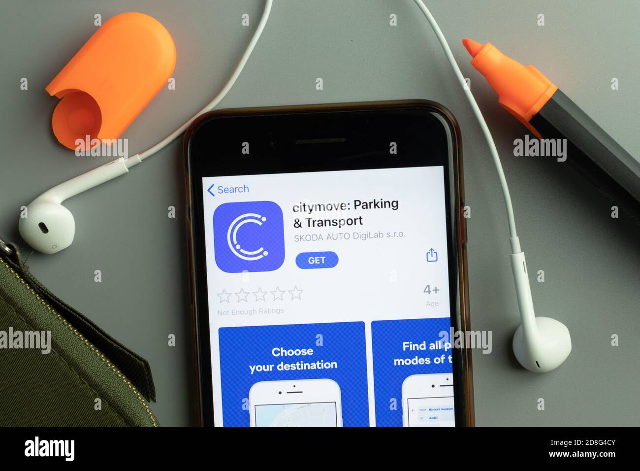 New York, États-Unis - 26 octobre 2020 : logo de l'icône de l'application mobile citymove parking and transport sur l'écran du téléphone, illustration éditoriale Banque D'Images