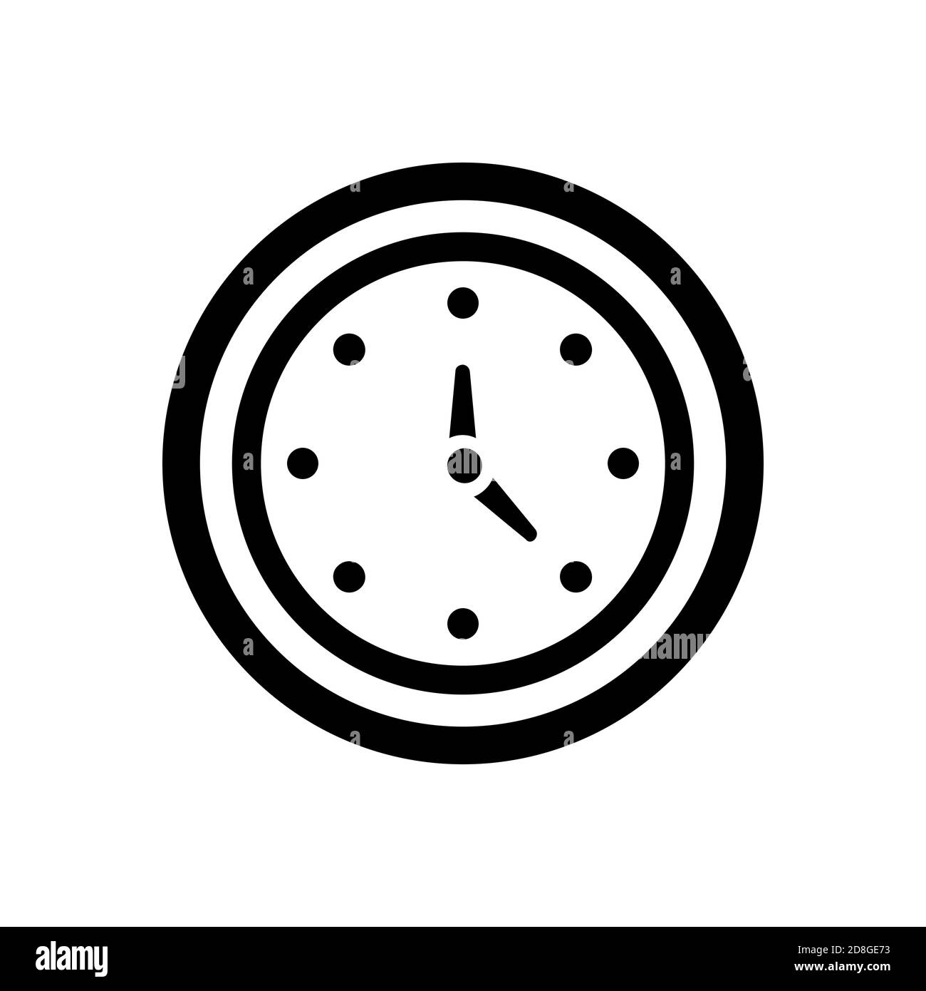 Icône de l'heure et de l'horloge vectorielles. Icône représentant une flèche circulaire.Illustration vectorielle. Illustration de Vecteur