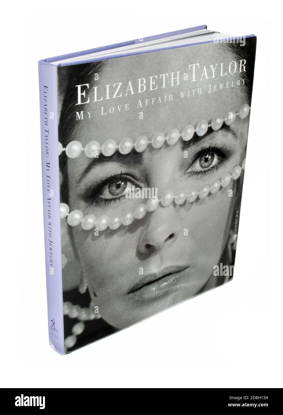 Elizabeth Taylor « My Love Affair with Jewellery » livre photographié sur fond blanc. Banque D'Images