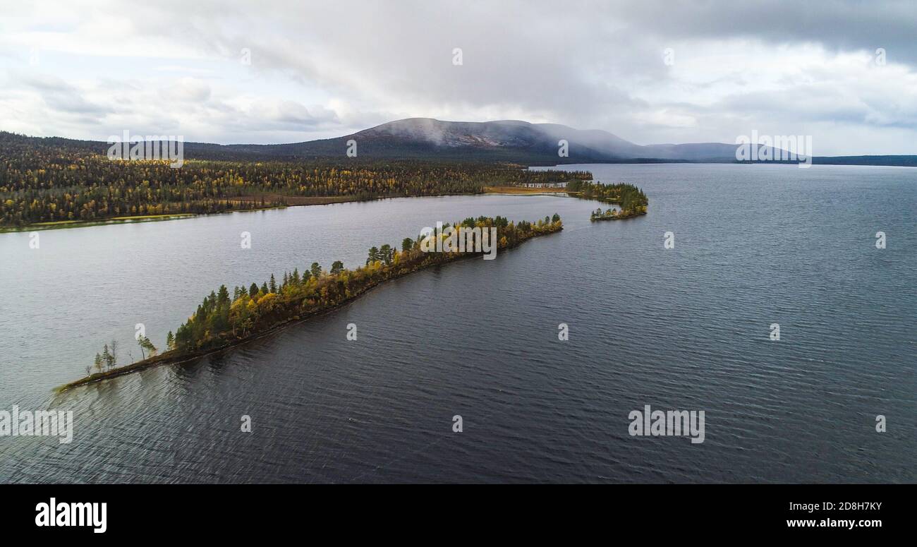 Esker sur l'antenne Pallasjarvi 2 Banque D'Images