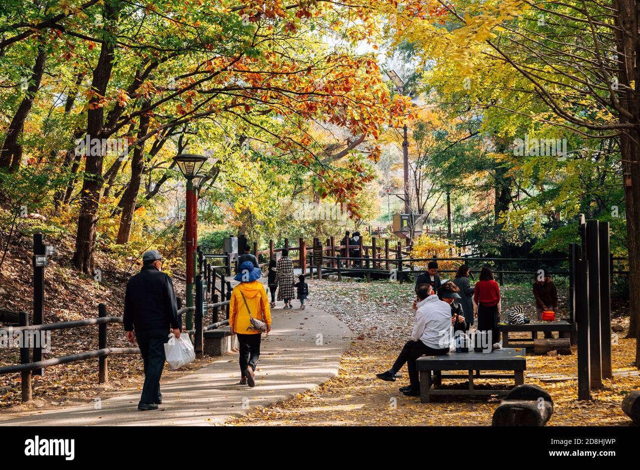 Séoul, Corée - 26 octobre 2020 : montagne Bukhansan à l'automne Banque D'Images