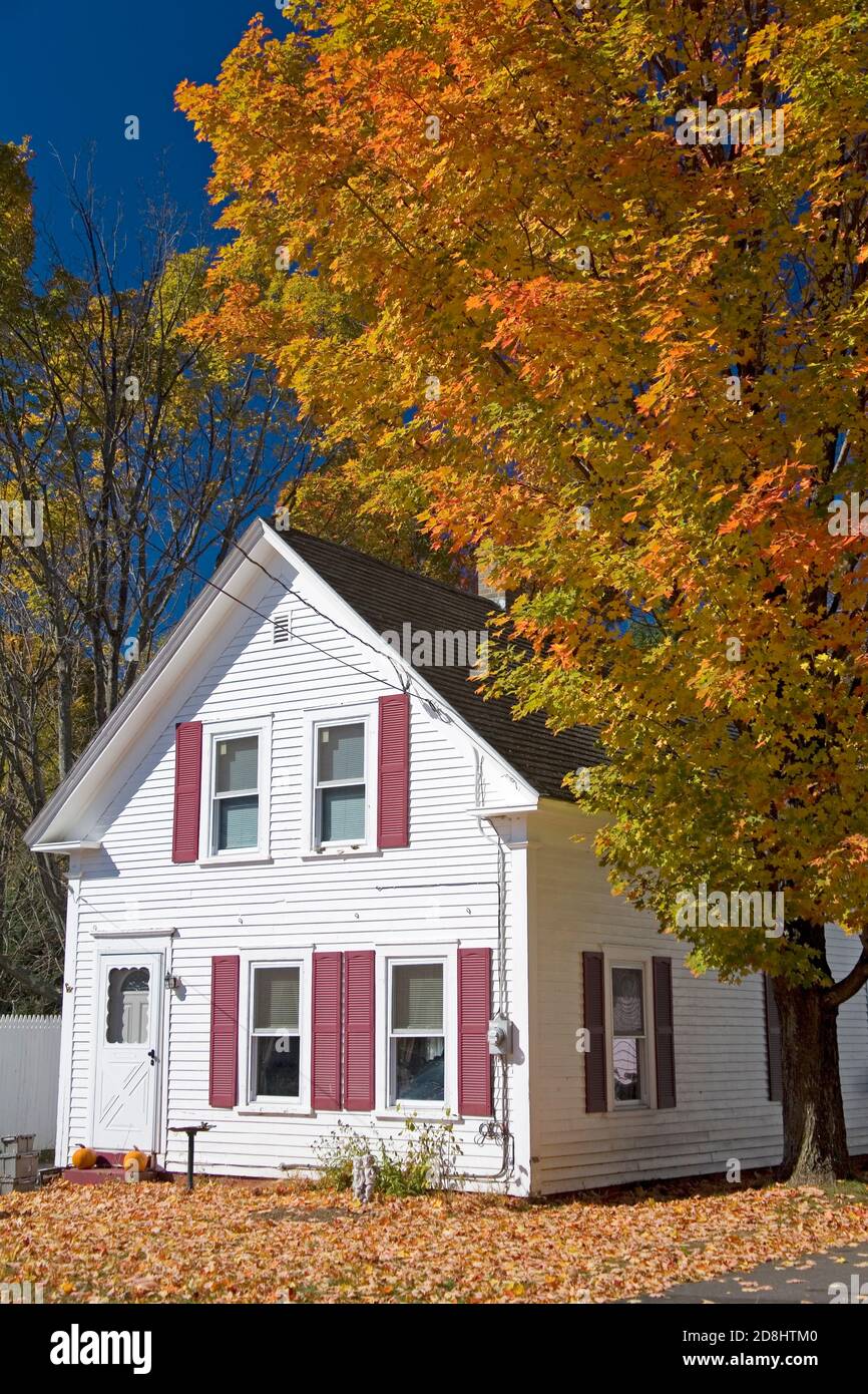 La couleur de l'automne & Chambre à Belmont, New Hampshire, New England, USA Banque D'Images