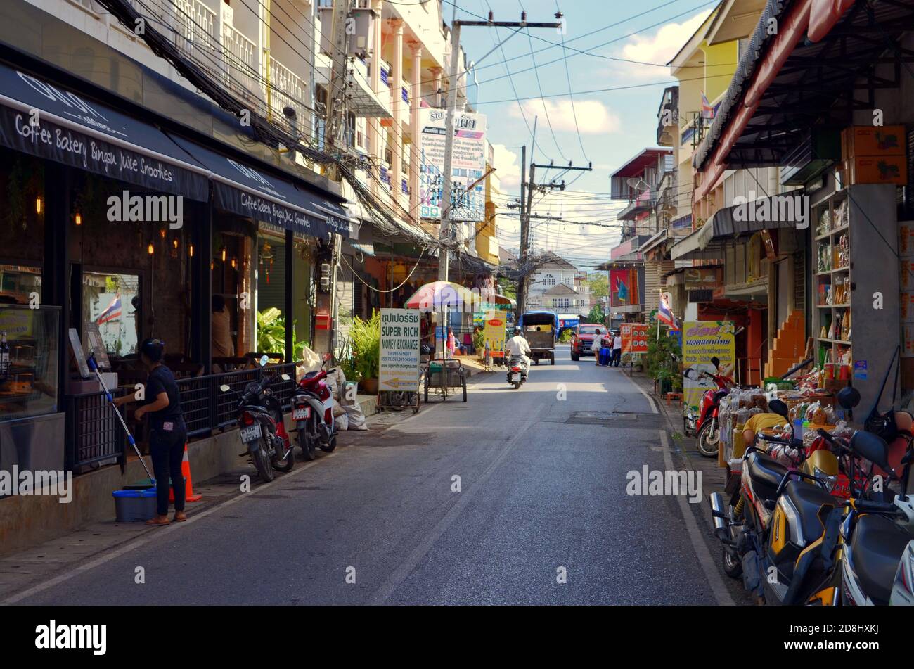 Mae Sai, Thaïlande - rue principale Banque D'Images