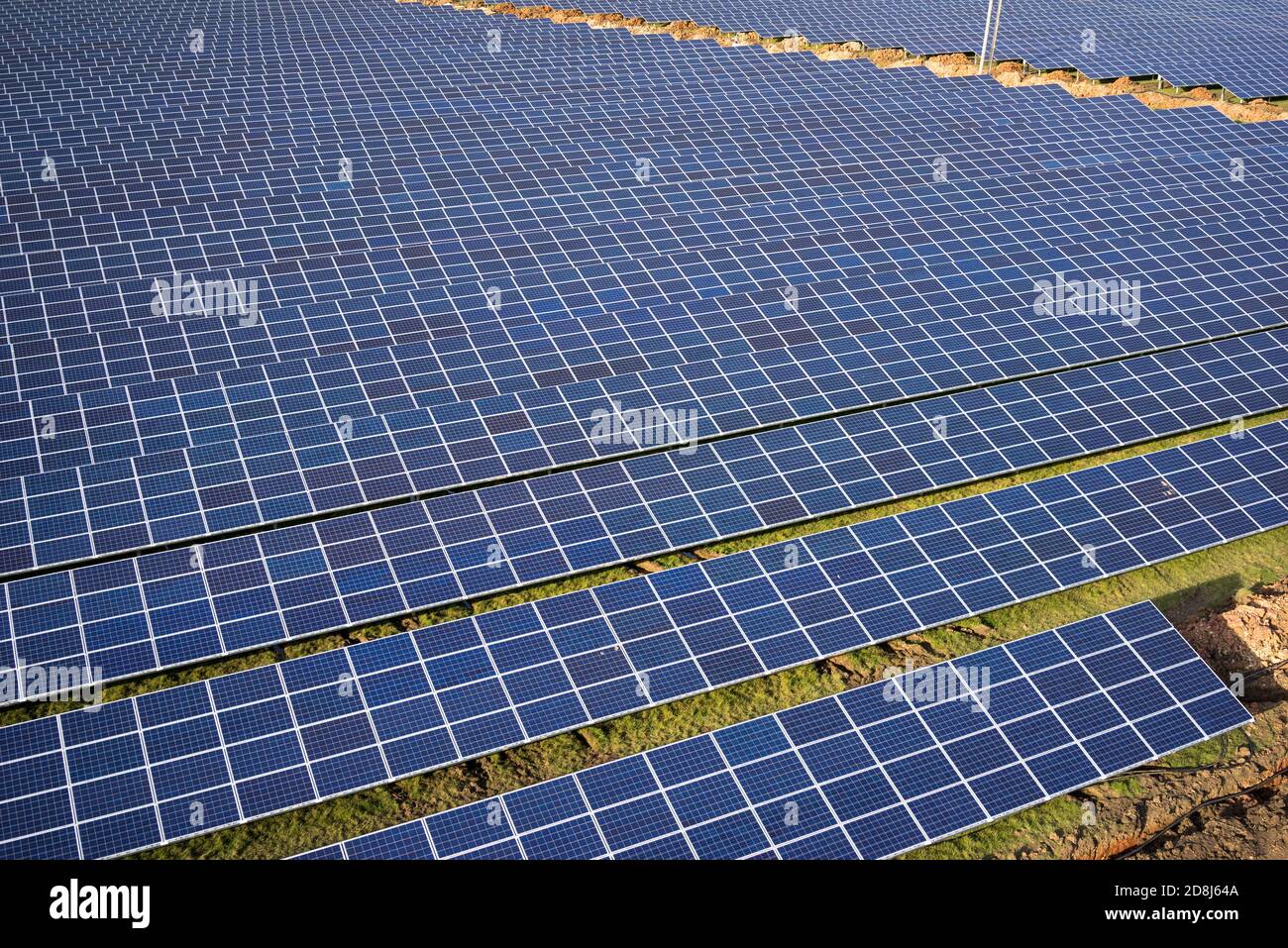 Ferme solaire de 30 acres à mansfield, dans le Nottinghamshire, en Angleterre Banque D'Images
