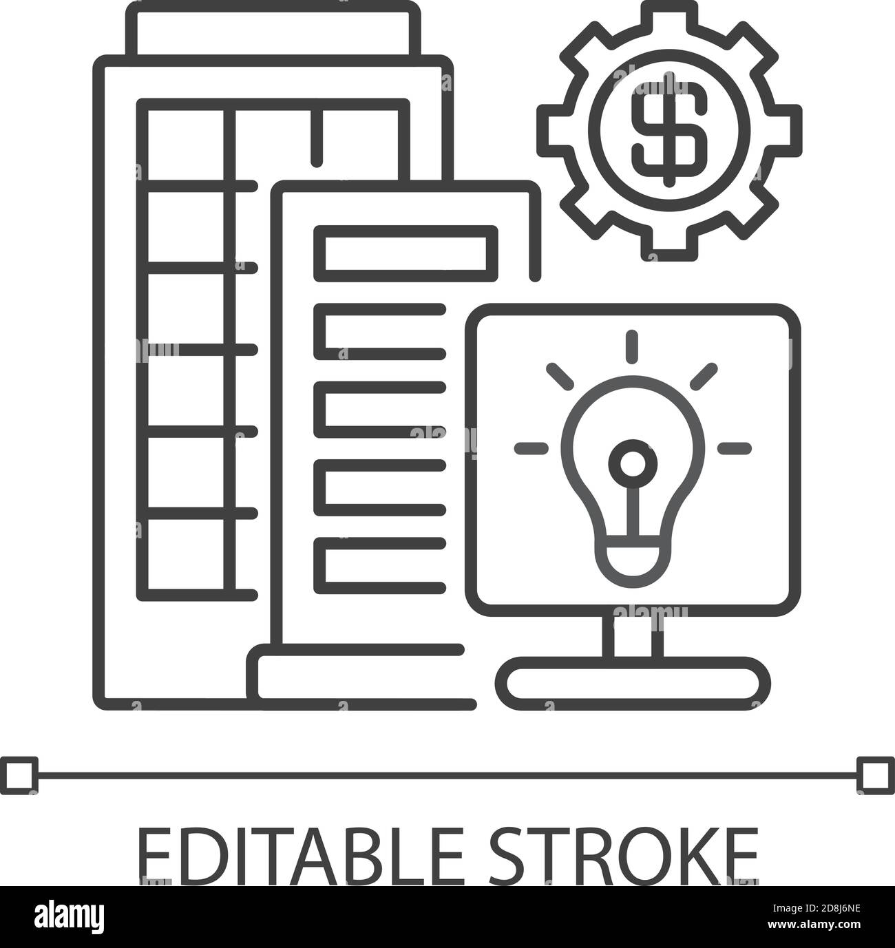 Icône linéaire Silicon Valley Illustration de Vecteur