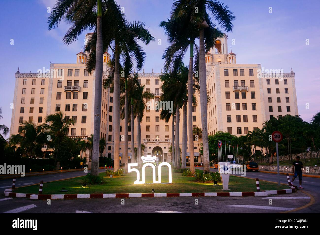 Façade principale, l'hôtel Nacional de Cuba historique situé sur le Vedado. Commémoration des 500 ans de la capitale cubaine. La Havane. Cuba, Amérique latine Banque D'Images