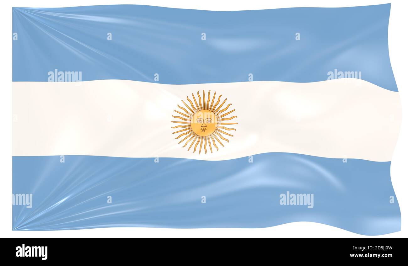 illustration 3d d'un drapeau de l'Argentine Banque D'Images