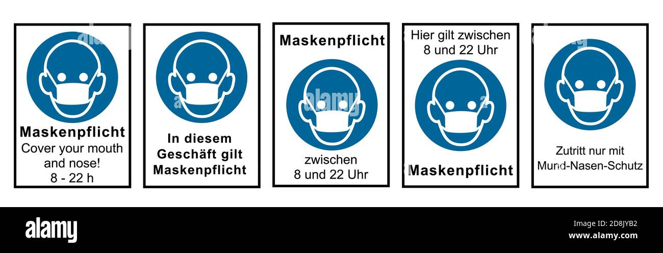 Collecte de signes relatifs à l'exigence de masque. Fichier vectoriel Illustration de Vecteur
