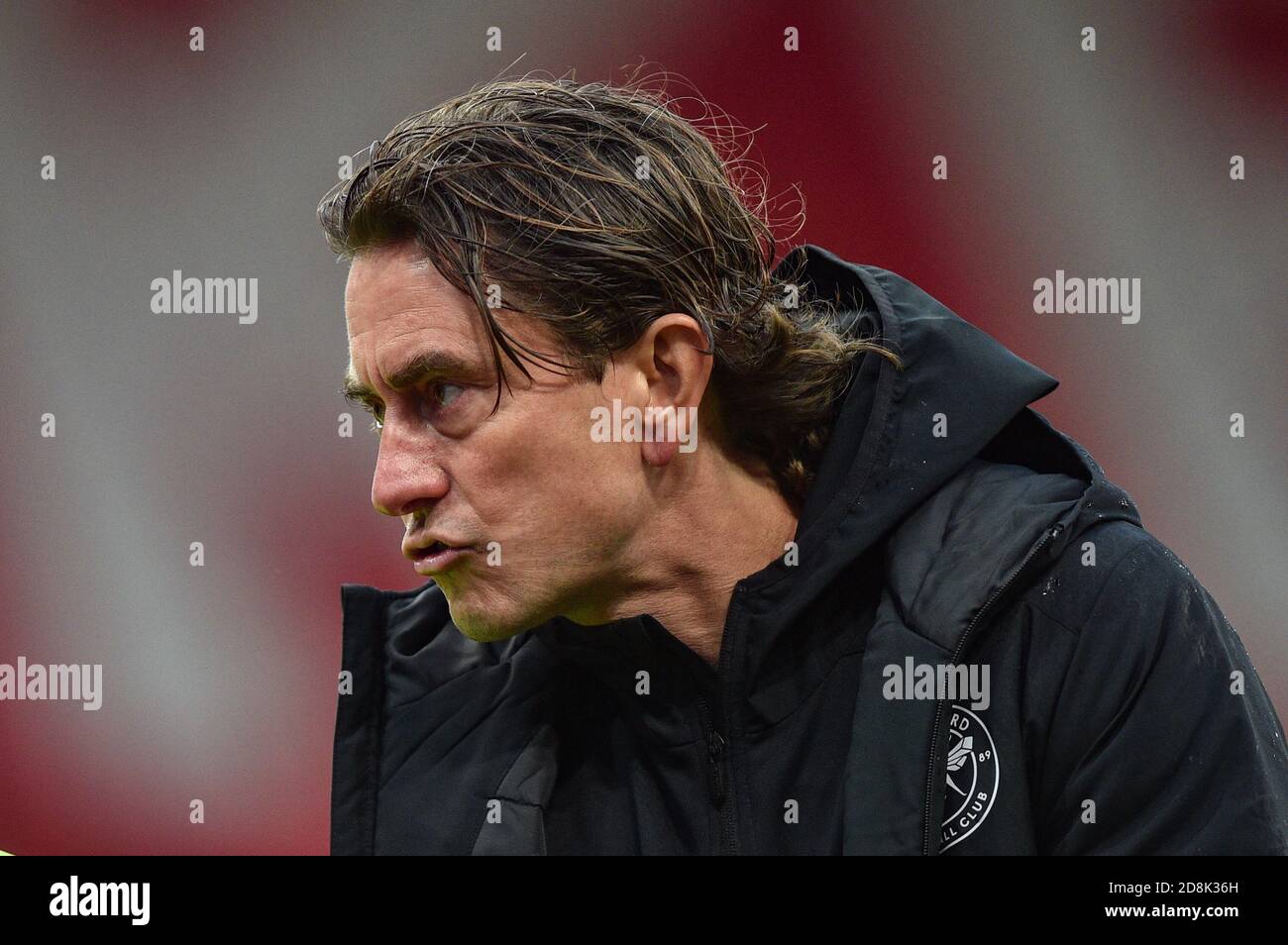 Thomas Frank responsable de Brentford après le match Banque D'Images