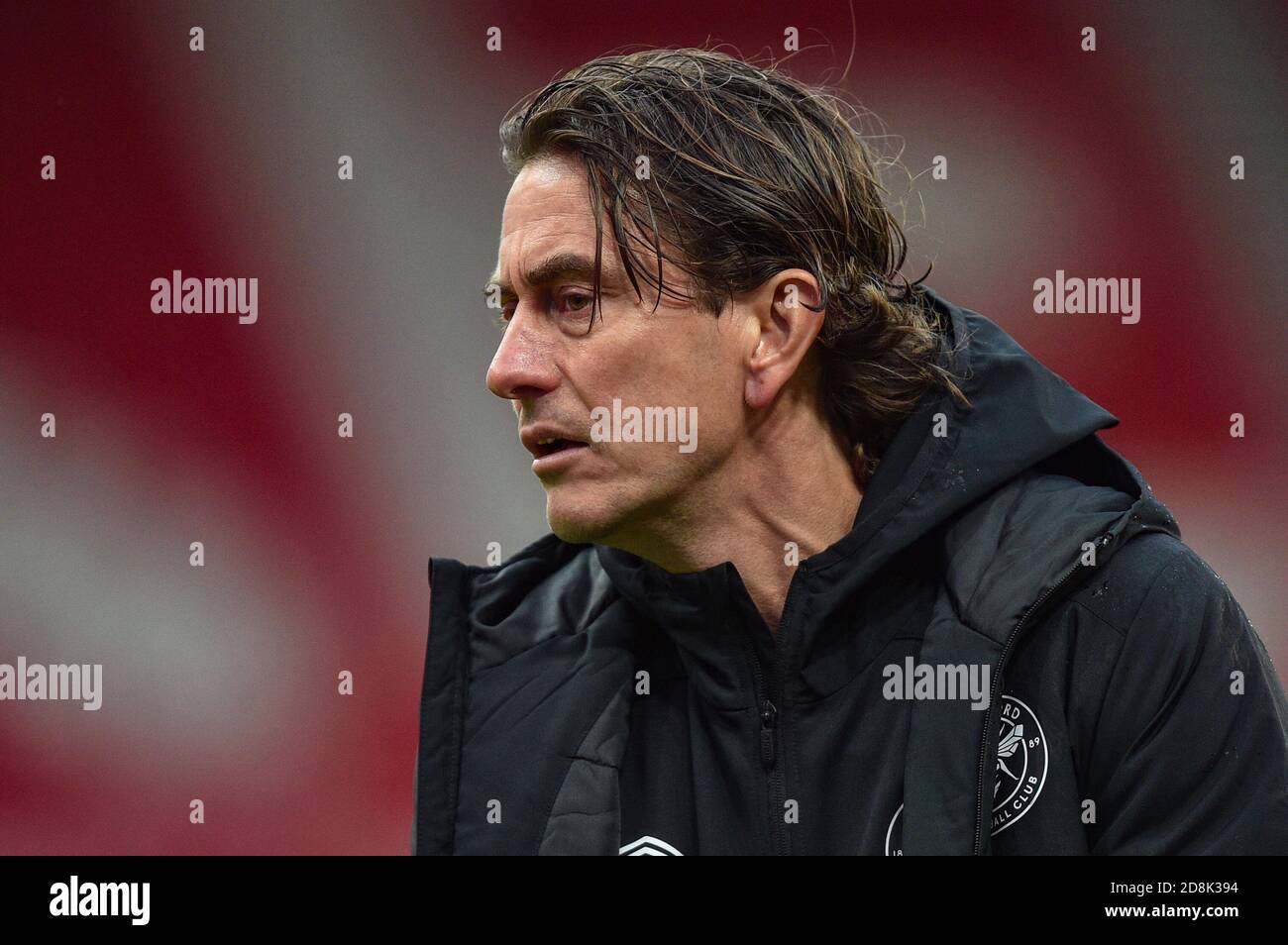 Thomas Frank responsable de Brentford après le match Banque D'Images