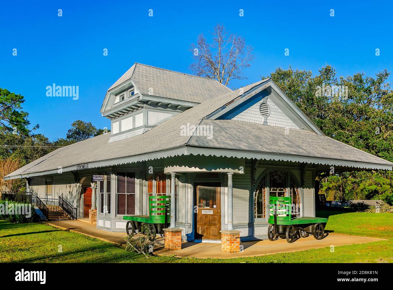 Le Musée du dépôt de la citronnelle est photographié, le 29 octobre 2020, à la citronnelle, en Alabama. Le musée, construit en 1908, était autrefois le dépôt ferroviaire. Banque D'Images