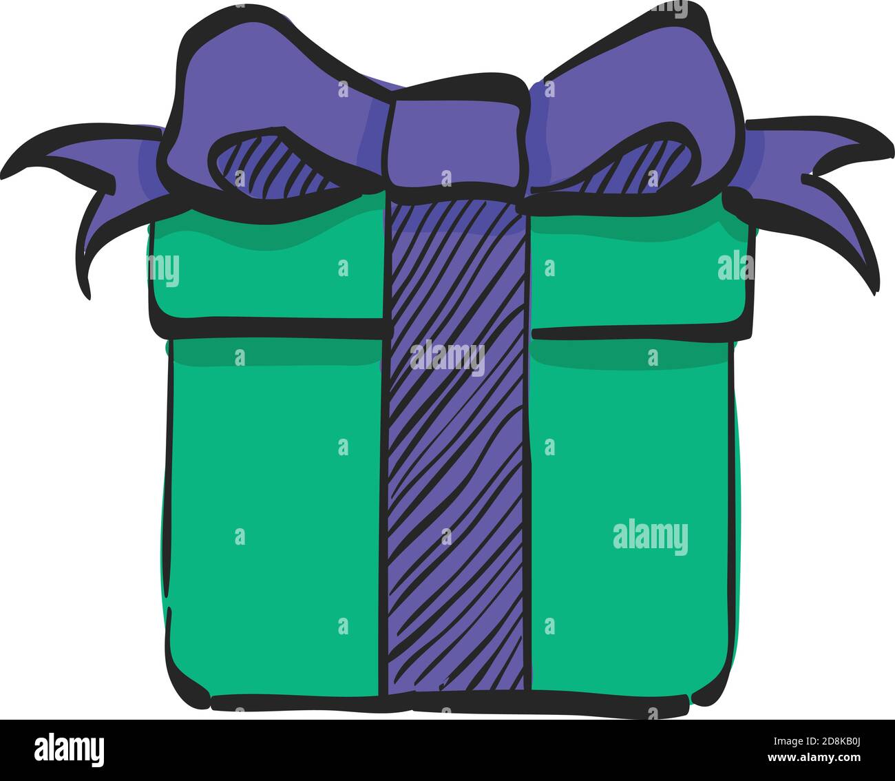Icône de boîte cadeau dans un dessin en couleur. Vacances Noël anniversaire  fête cadeau surprise Image Vectorielle Stock - Alamy