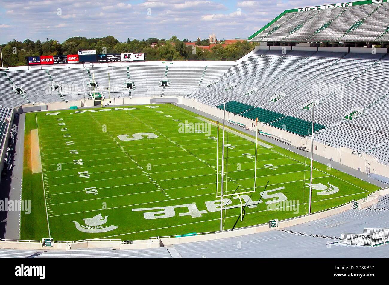 Vide Michigan State University terrain de football ou stade Spartan Stadium Banque D'Images