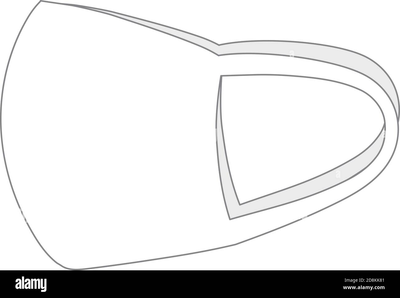 Modèle de masque de protection blanc ou de masque médical. Illustration vectorielle isolée sur fond blanc. Illustration de Vecteur