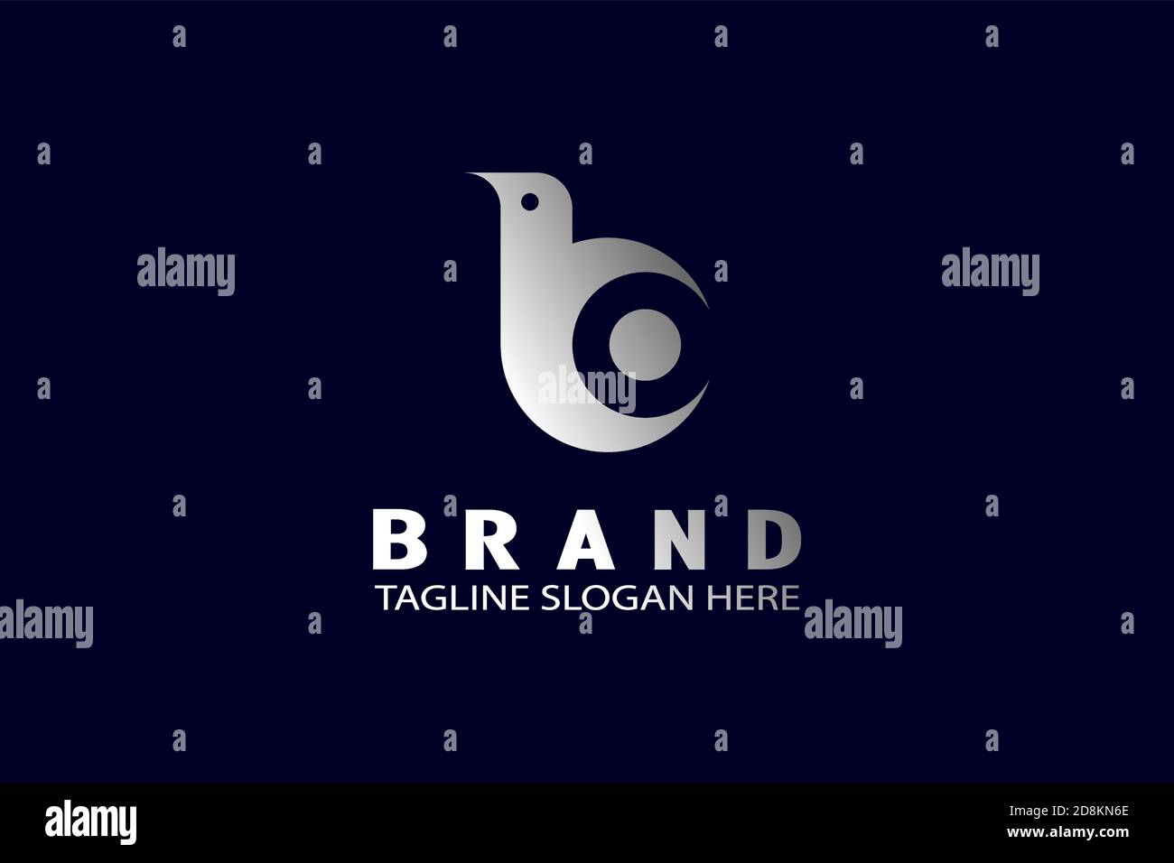 Logo oiseau lettre B. Illustration de Vecteur