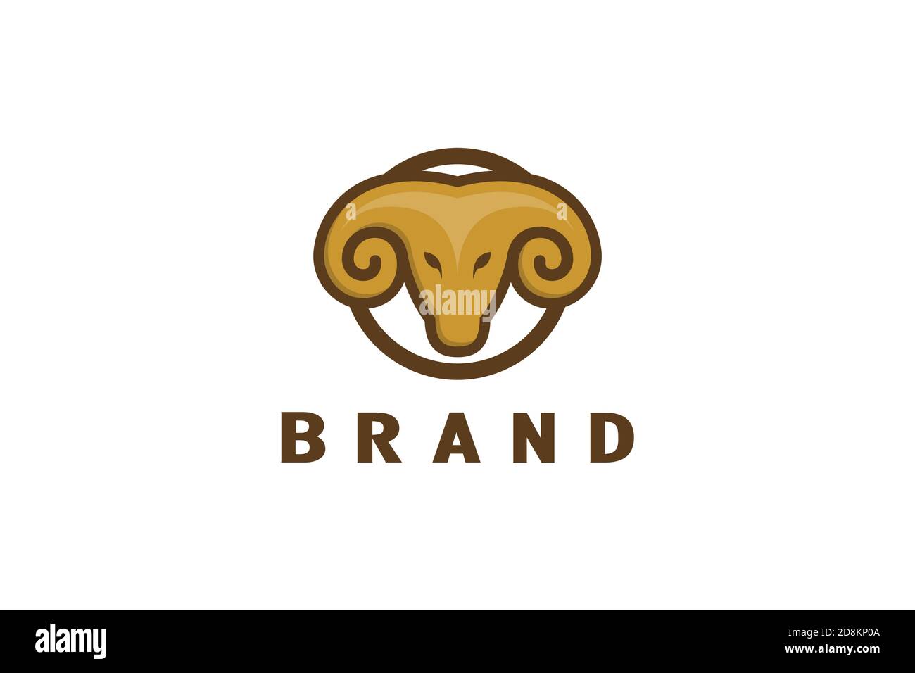 Logo RAM Head, design simple et minimaliste. Illustration de Vecteur