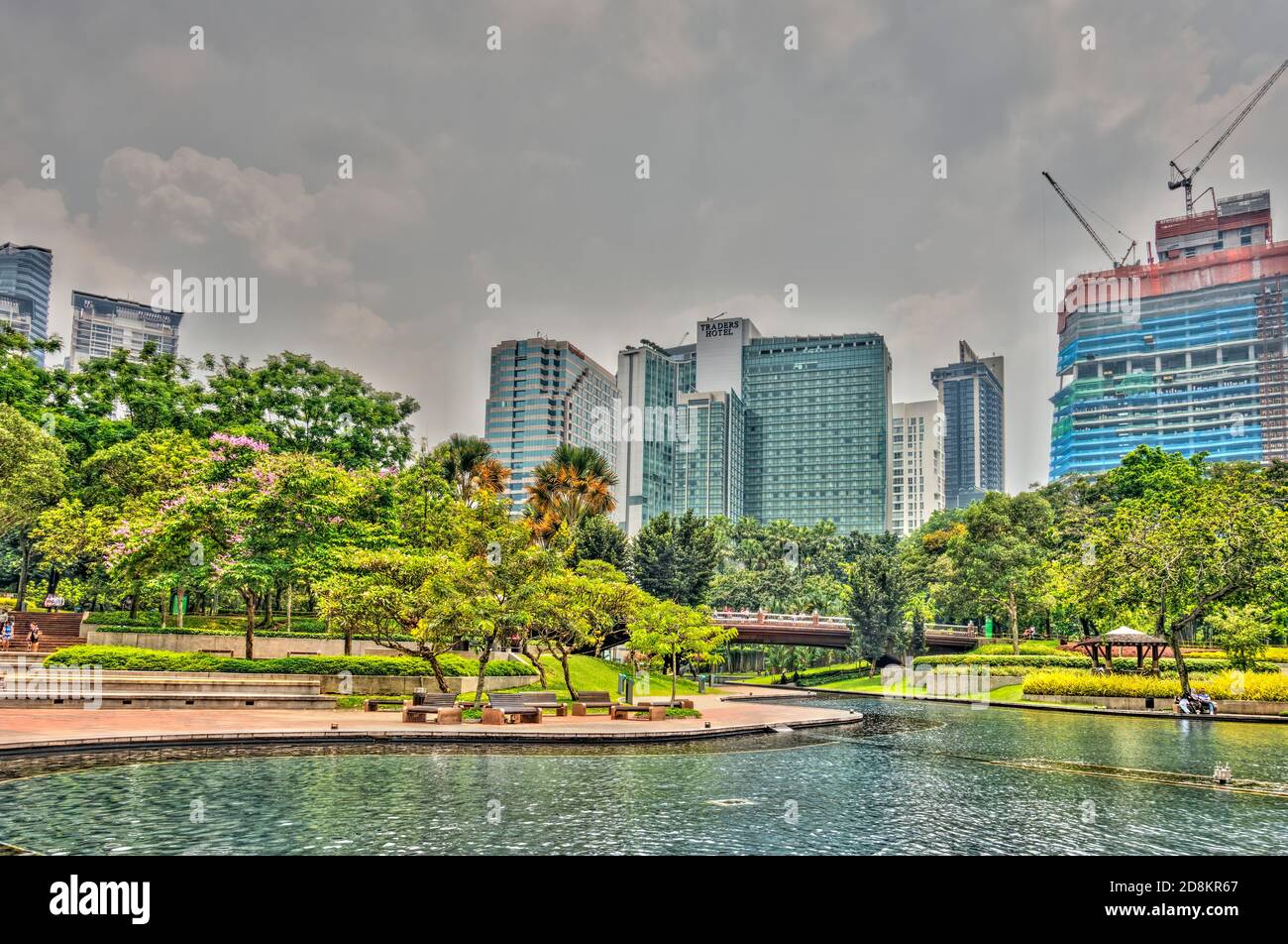 KLCC District, Kuala Lumpur, HDR image Banque D'Images