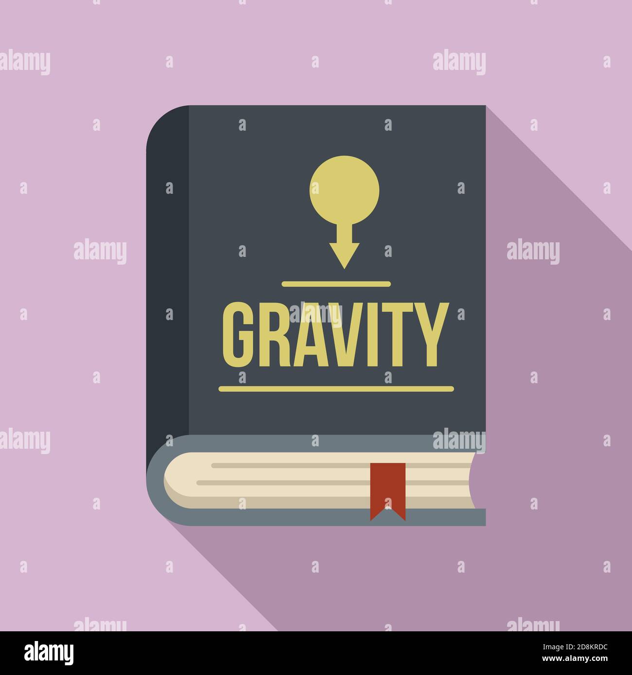 Icône Gravity Book, style plat Illustration de Vecteur