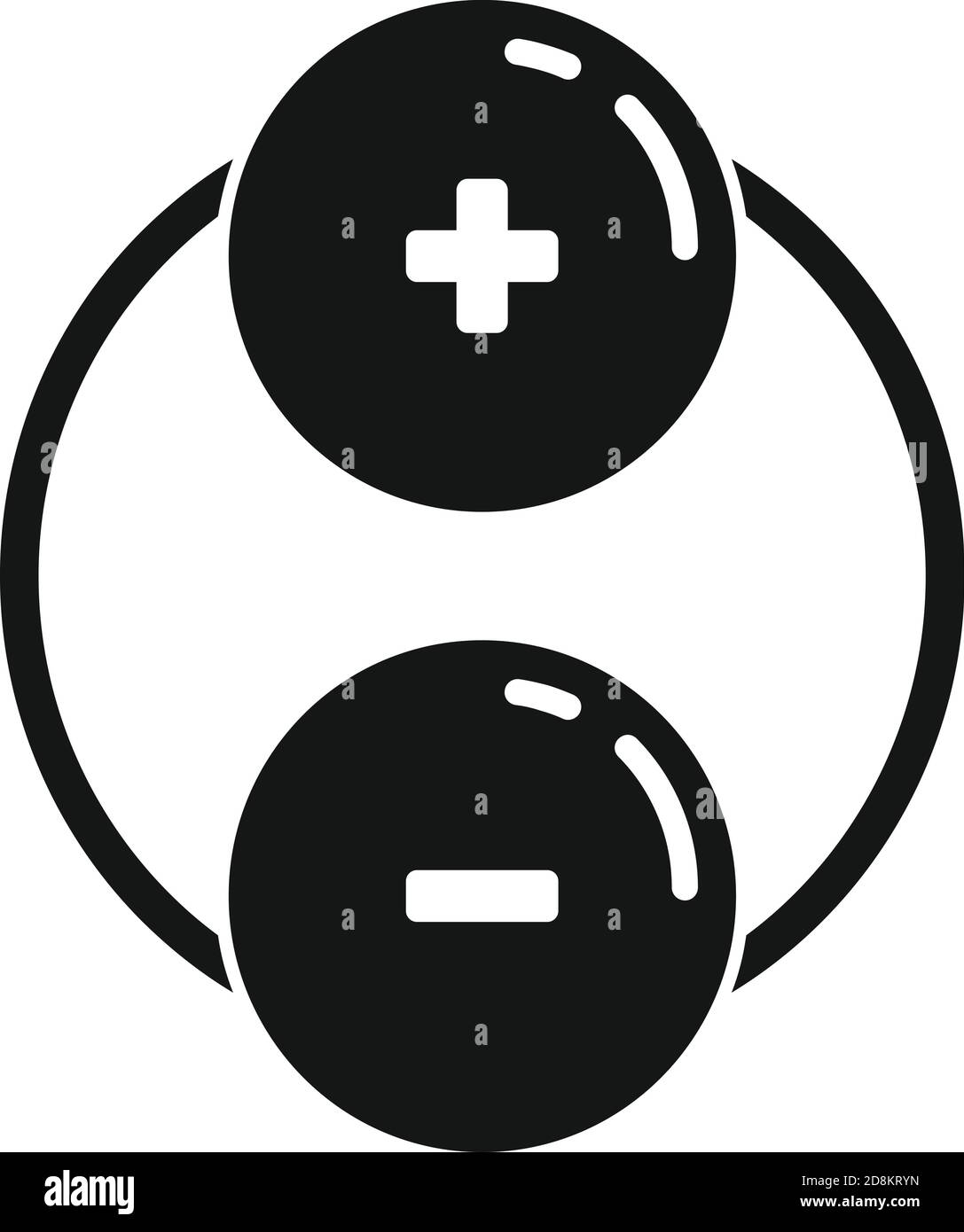 Icône d'attraction plus moins, style simple Illustration de Vecteur