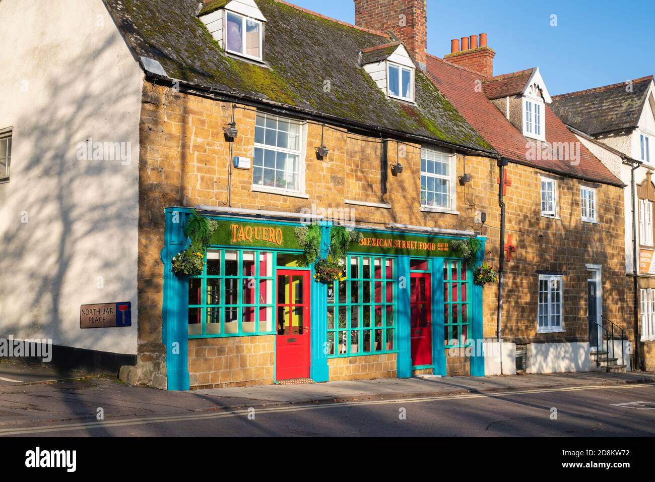 Taqueria, restaurant mexicain de rue. North Bar, Banbury, Oxfordshire, Angleterre Banque D'Images