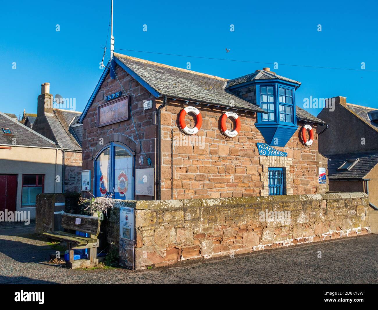 Le musée maritime Maggie Law dans le pittoresque village de pêcheurs de Gourdon à Aberdeenshire, Écosse, Royaume-Uni Banque D'Images