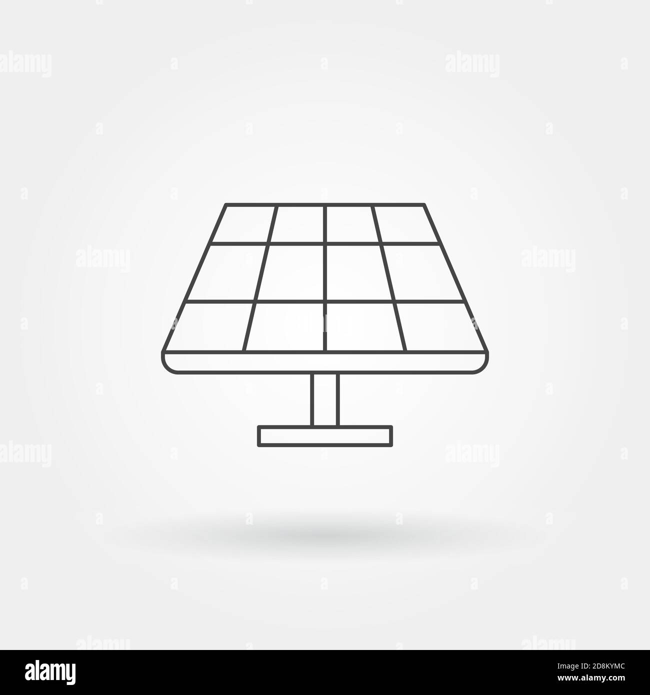 panneau solaire unique icône isolée avec ligne ou contour moderne style Illustration de Vecteur