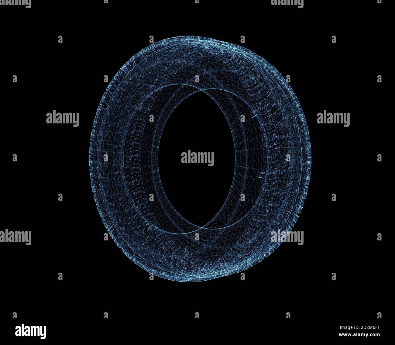 Résumé un pneu de voiture virtuel. Élément HUD Banque D'Images