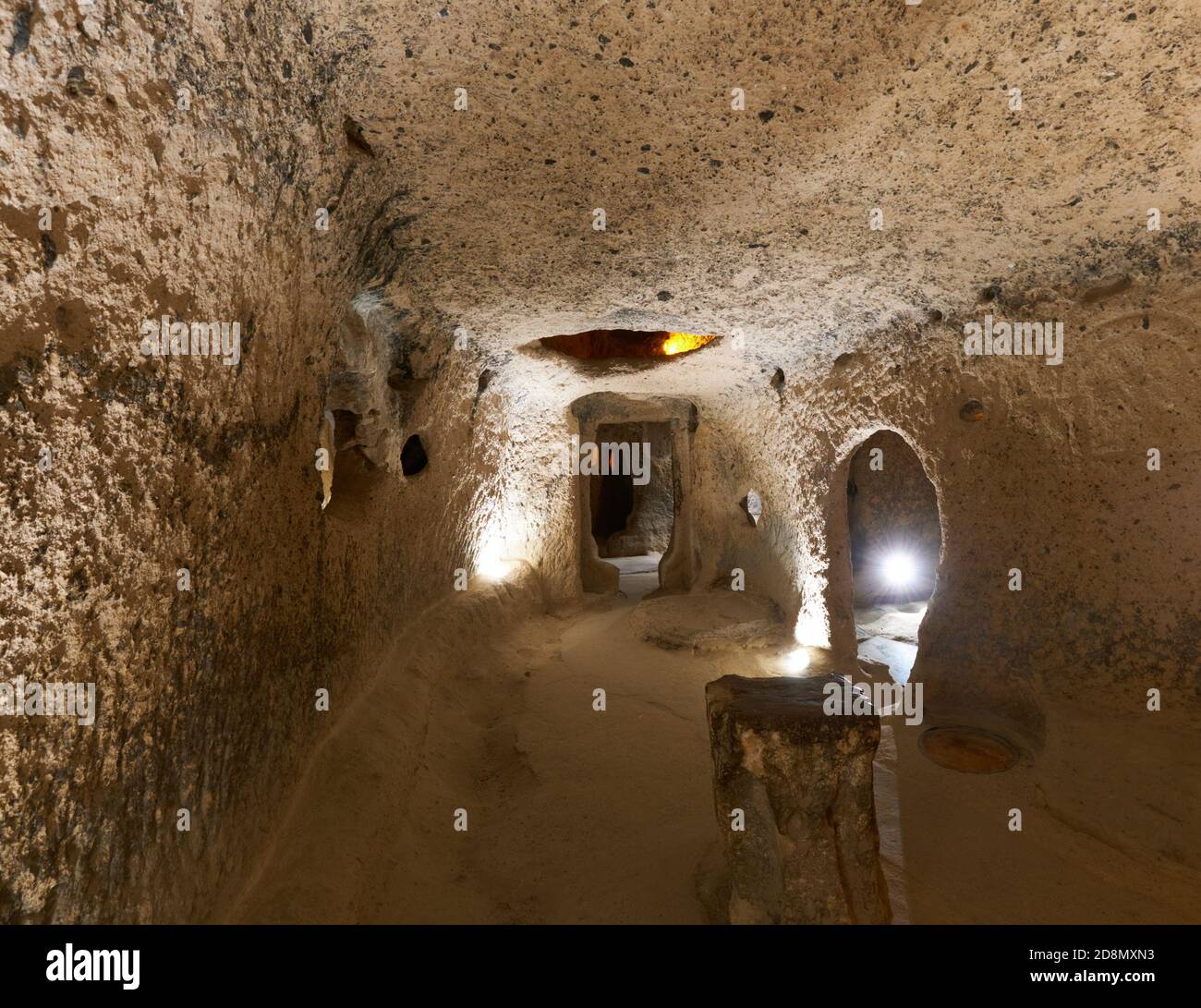 Ancienne maison grotte dans la ville souterraine de Kaymakli en Cappadoce Banque D'Images