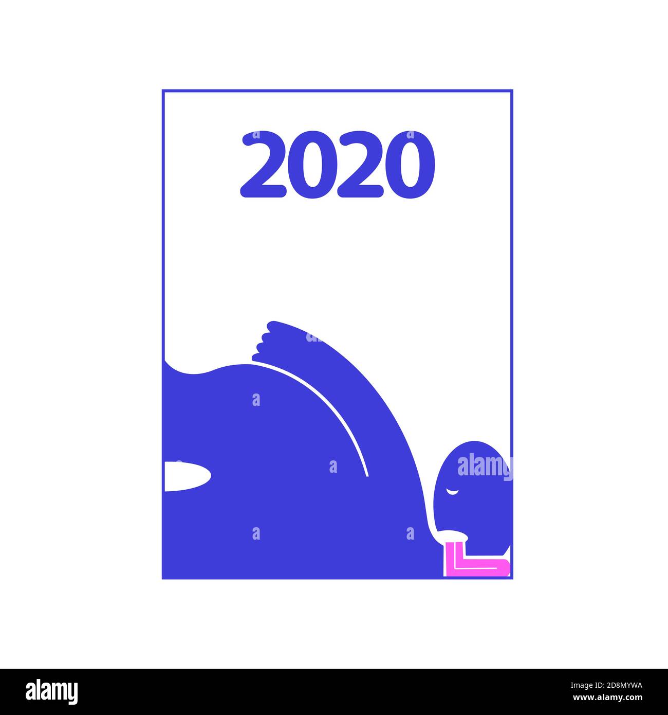 Figure d'une personne inclinable dédiée à la réaction pour 2020. Illustration vectorielle Illustration de Vecteur