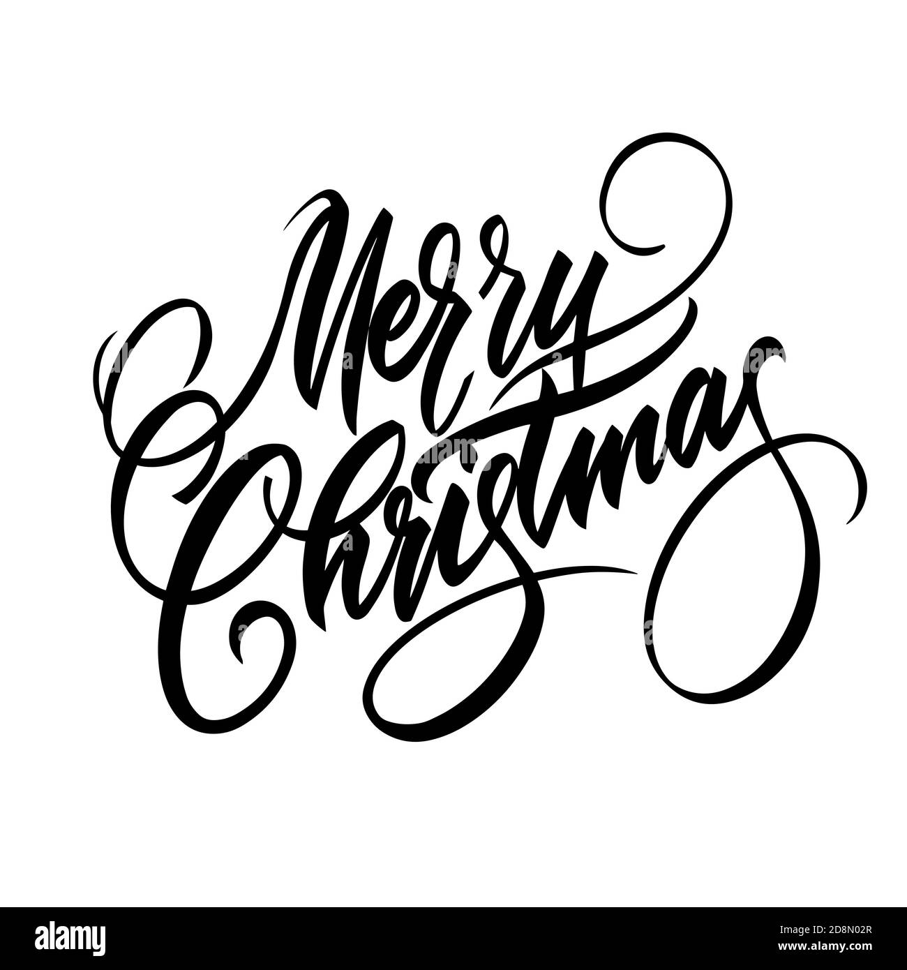 Lettrage joyeux Noël. Cursif. Style vintage. Illustration de Vecteur