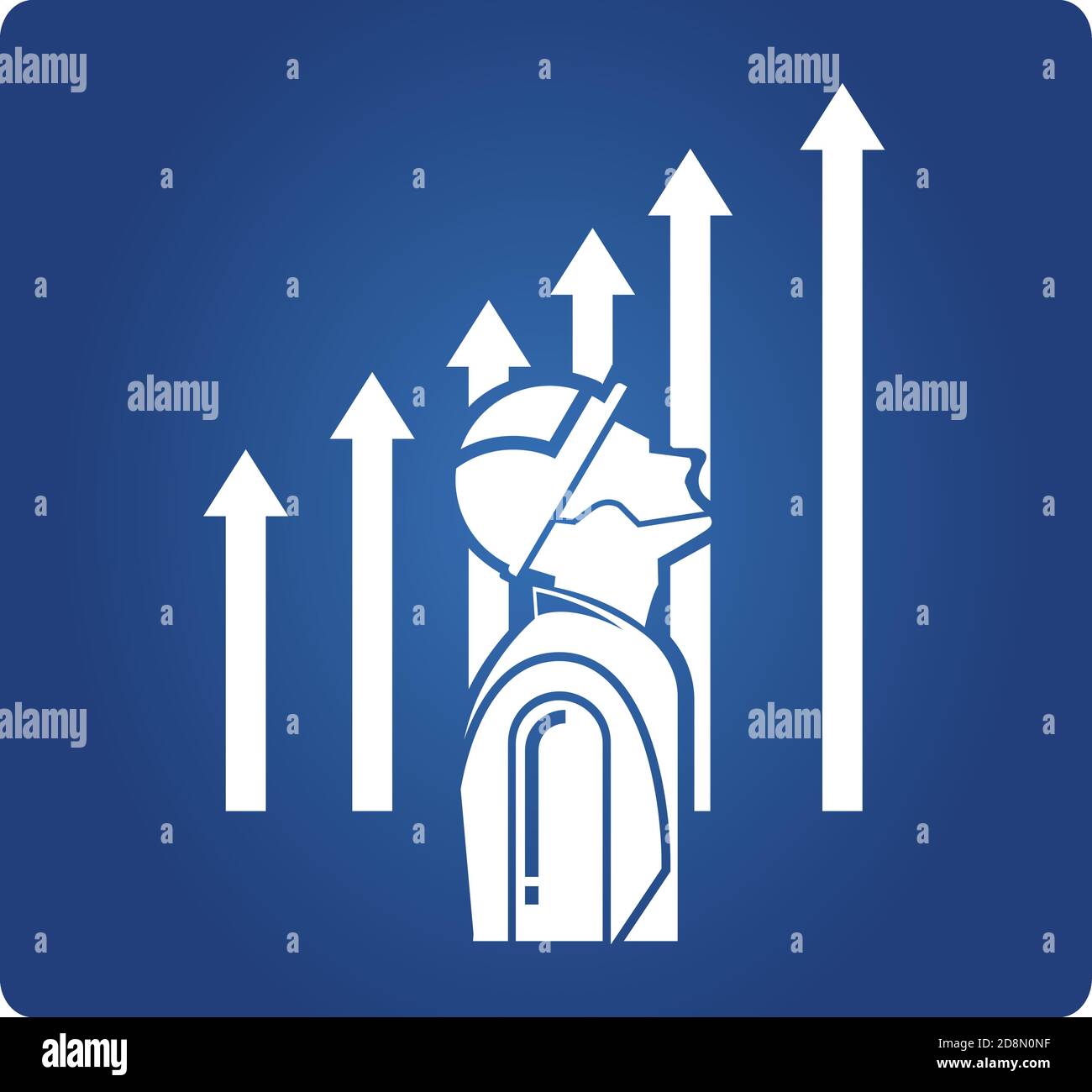graphique de la vision et de la croissance de l'ingénierie symbole de performance et de travail d'équipe Illustration de Vecteur