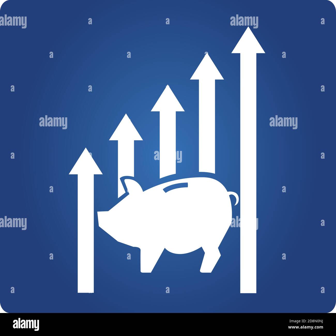 concept de banque de porc et de graphique à barres pour l'économie Illustration de Vecteur