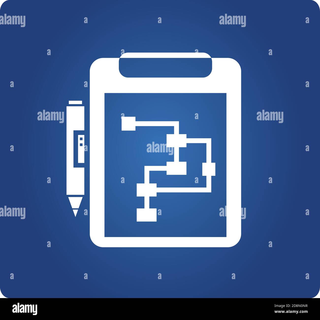 presse-papiers et stylo, symbole du plan Illustration de Vecteur